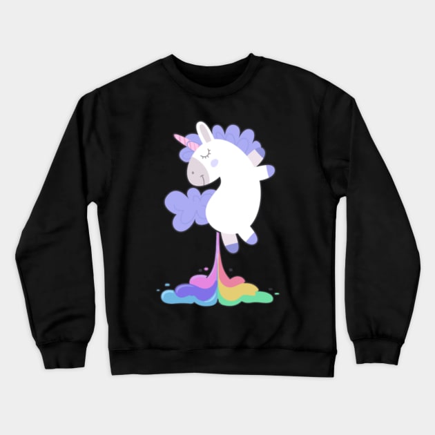 Funny Unicorn Rainbow Birthday Fart Shirt - Gift Crewneck Sweatshirt by Nulian Sanchez